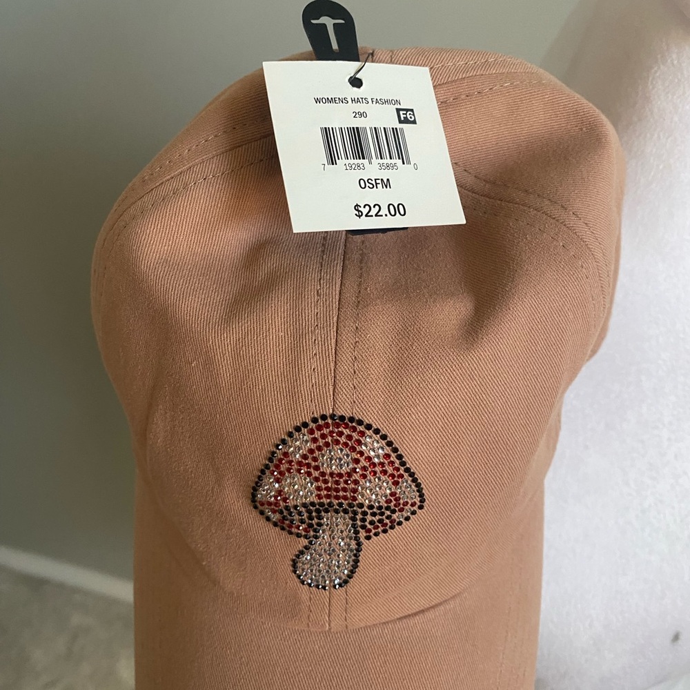 Falls Creek Tan Cap with Mushroom Design - Picture 5 of 5